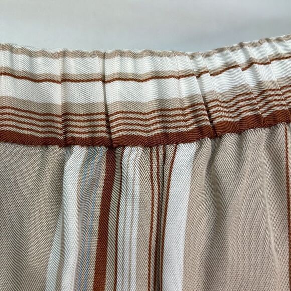 Theory Stella Twill Wide leg crop pants stripes size 4 NWT - Picture 10 of 15